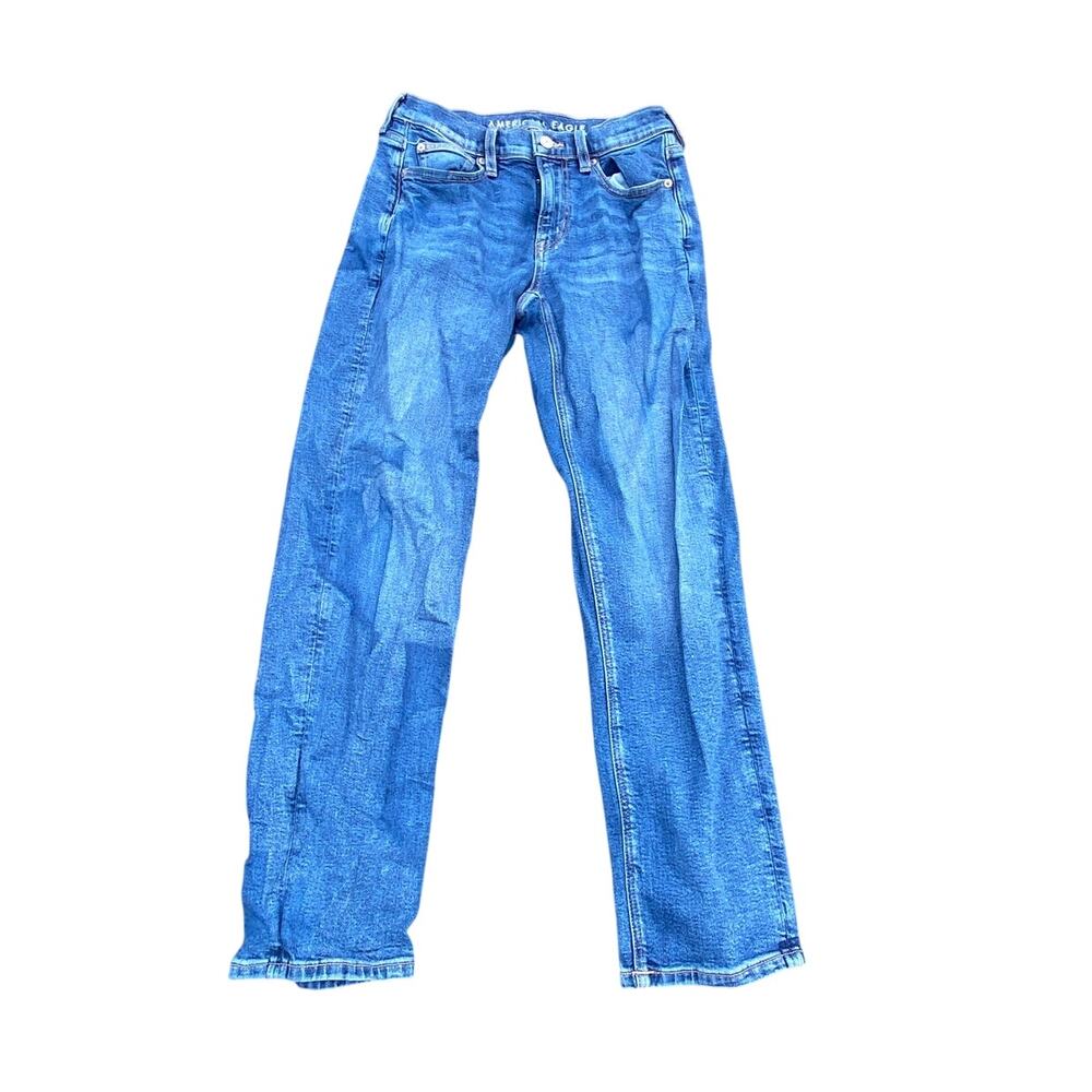 American Eagle High-Rise, Straight Leg Jeans - Size 0 short